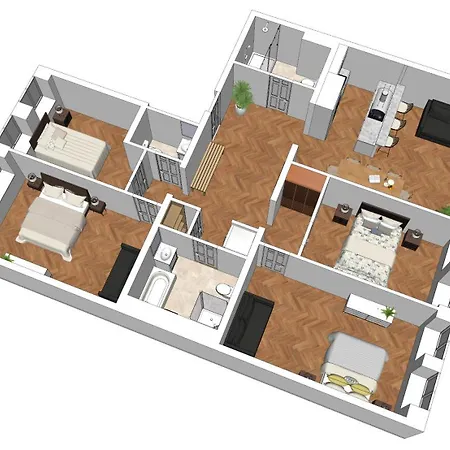 شقة Flatista Homes - Station - 4 Br *
