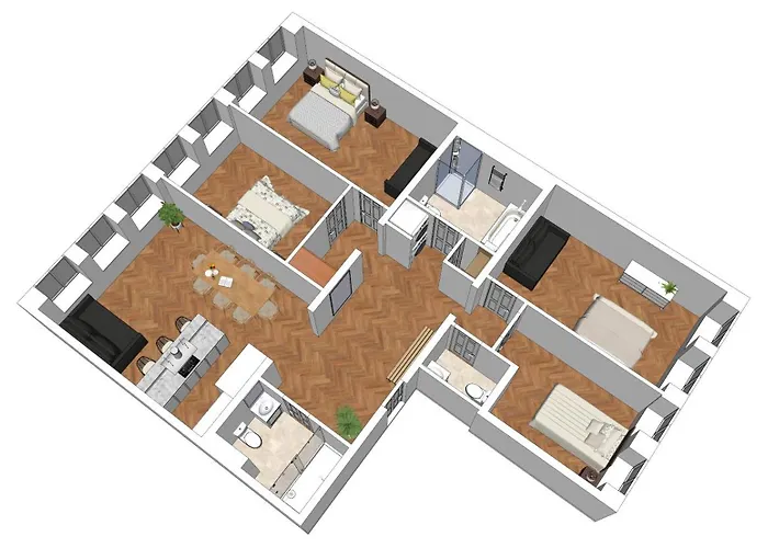 Flatista Homes - Station - 4 Br Appartement