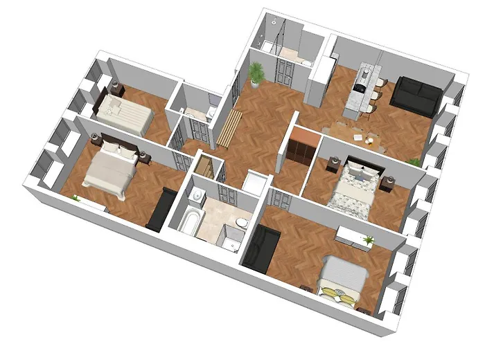 شقة Flatista Homes - Station - 4 Br *